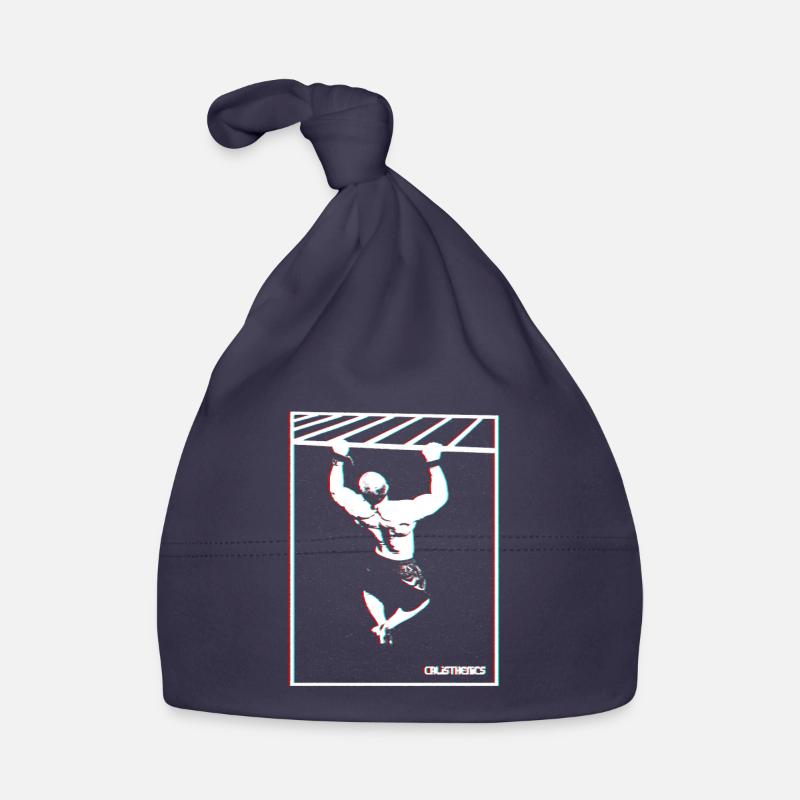 Calisthenics Pull-Up Glitch Design Baby Bio-Mütze