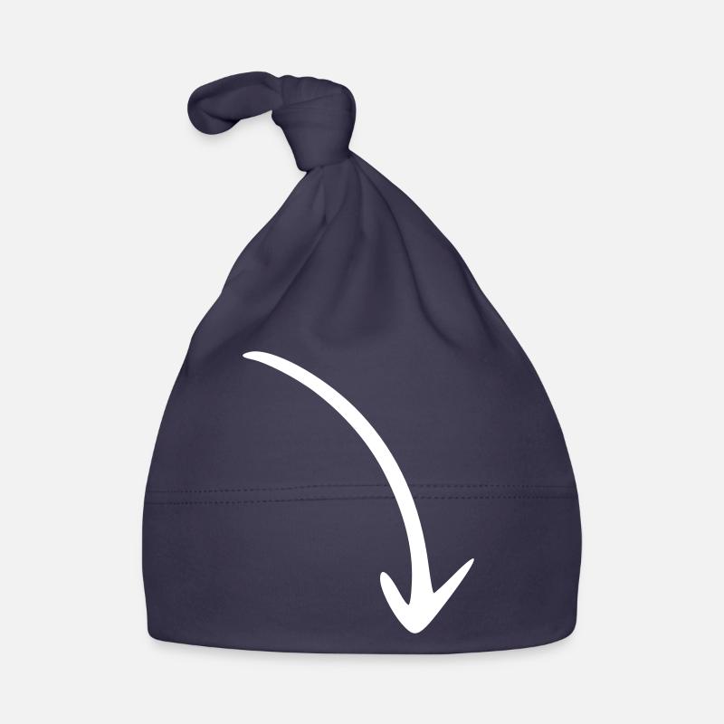 Arrow drawing sketch white Organic Baby Cap