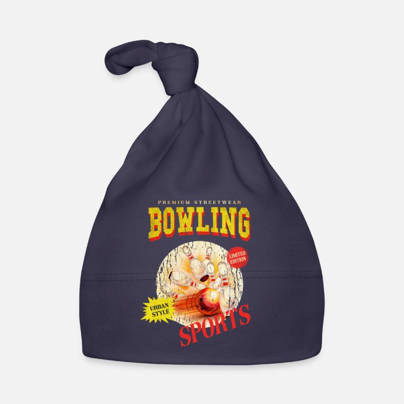 Bowling Bowling Bowling Ball Quilles Joueurs de bowling Bonnet bio Bébé