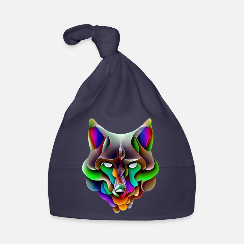 Loup - Bonnet bio Bébé - marine