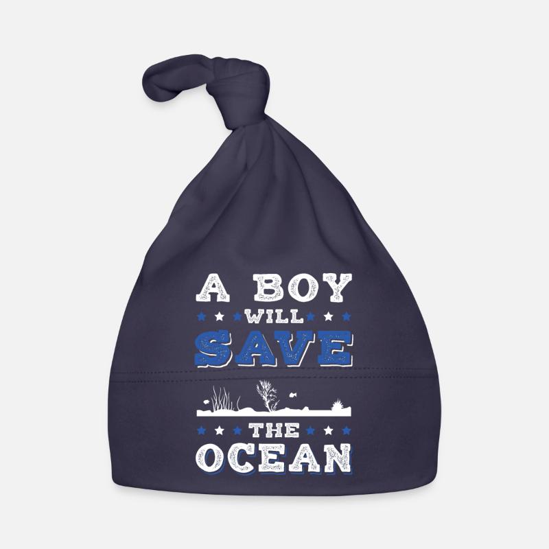 save the ocean mädchen Baby Bio-Mütze