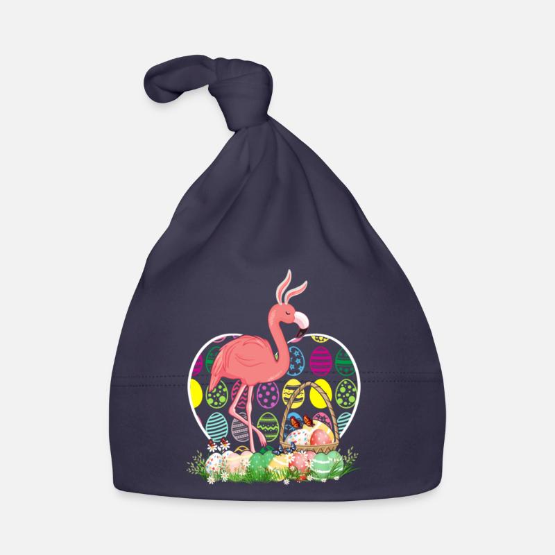 Flamingo Easter Eggs Funny Easter Day Eggs Hunters Organic Baby Cap