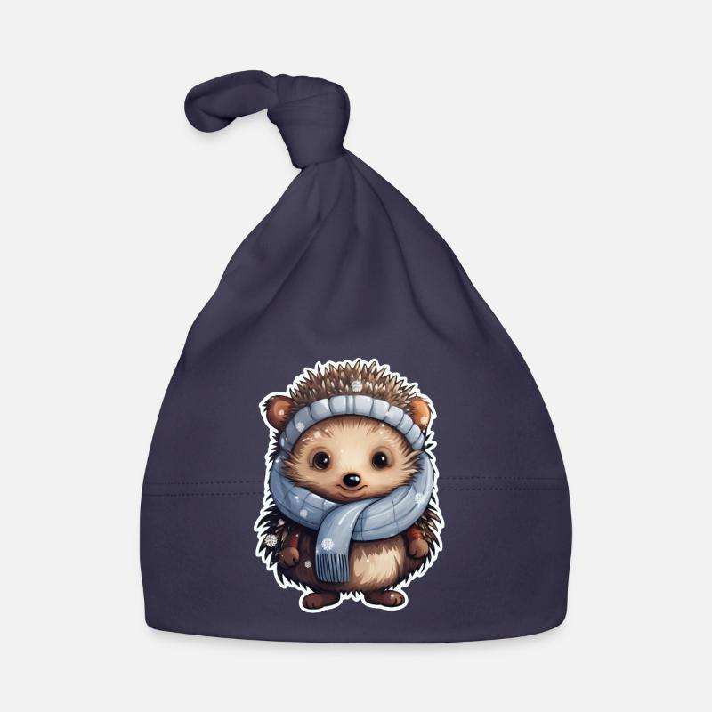 Winter Hedgehog Organic Baby Cap