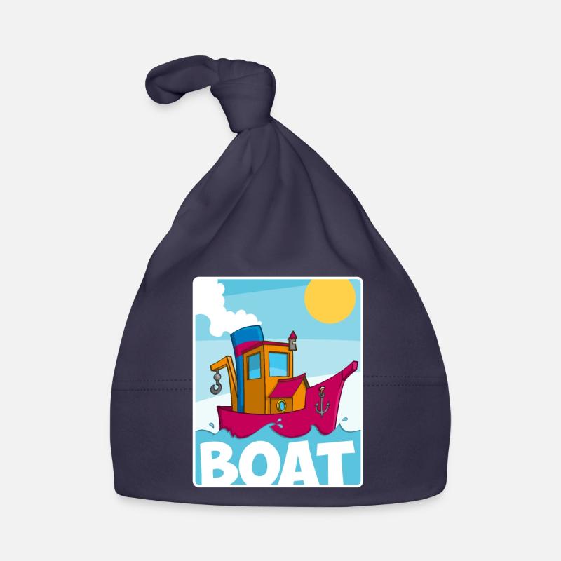 Buntes Bild eines lustigen Schleppers Baby Bio-Mütze