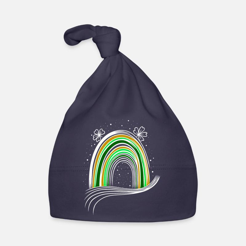 Irish Day Rainbow with Shamrock St Patrick's Day Organic Baby Cap