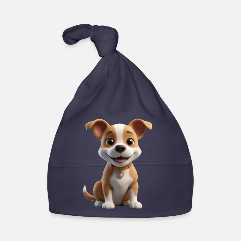 Chiot mignon avec cœur Bonnet bio Bébé
