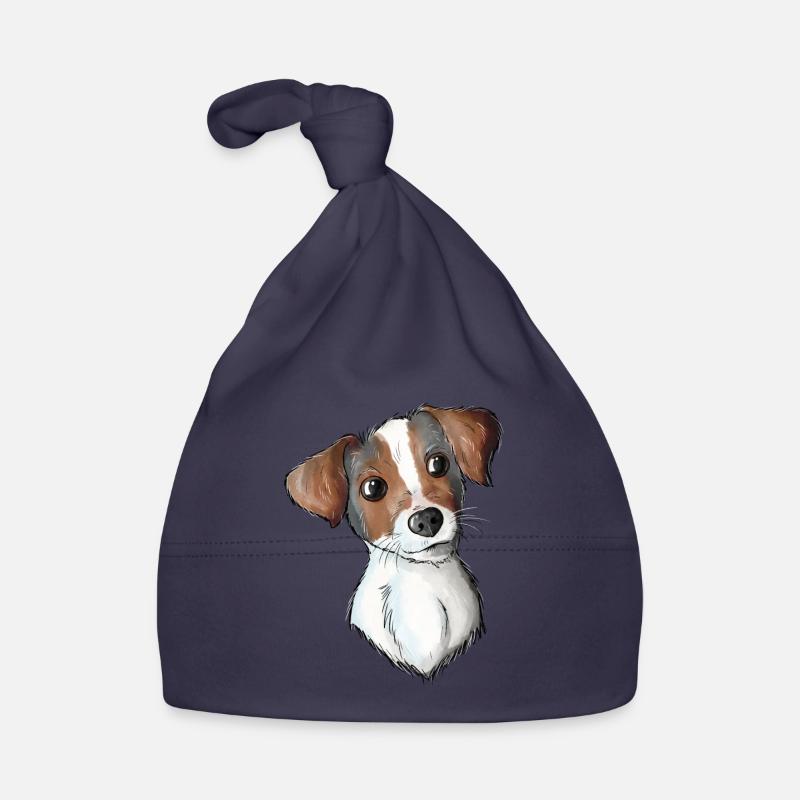 Jack Russell Pattern Baby Bio-Mütze