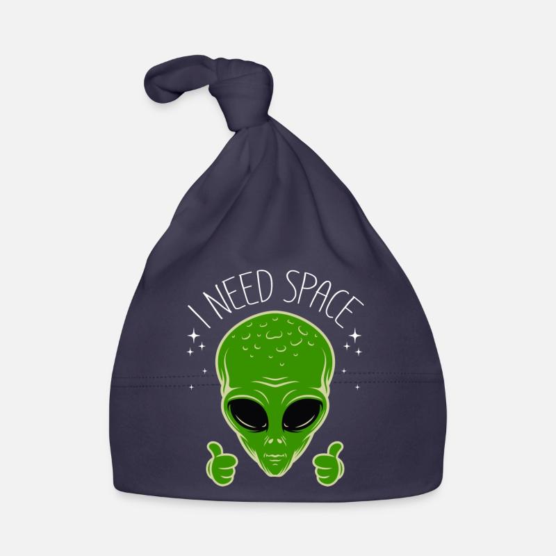 Funny Space Alien UFO Spacecraft Organic Baby Cap