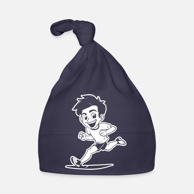 Marathon Boy Drawing Organic Baby Cap