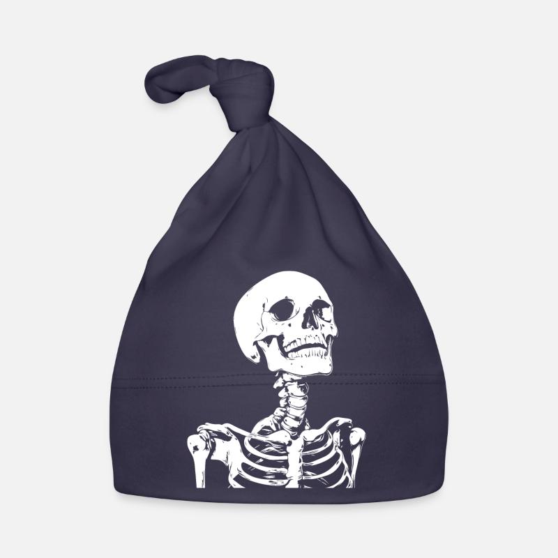 Skeleton Skull Gothic Organic Baby Cap