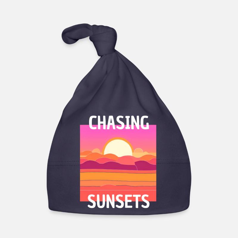 DESIGN DU COUCHER DE SOLEIL - Bonnet bio Bébé - marine