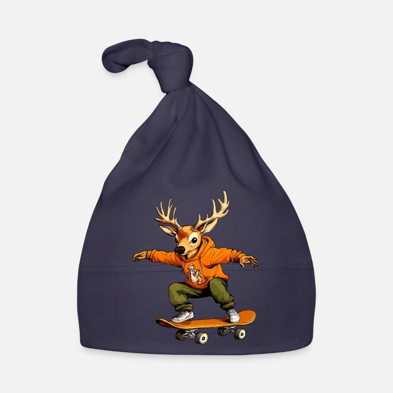 Skateboard Hirsch Baby Bio-Mütze