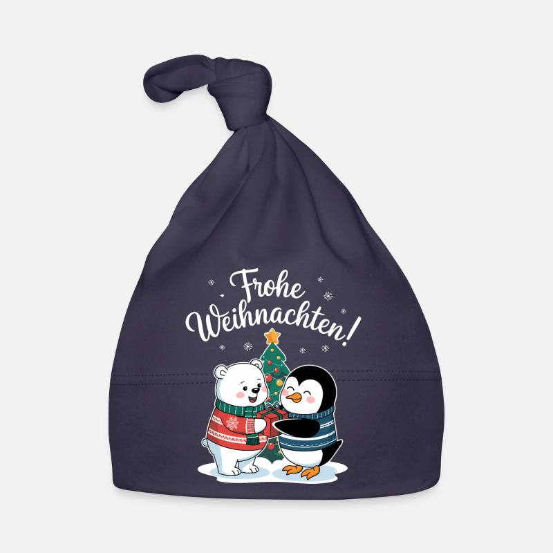 Eisbär Pinguin Weihnachtspullover süß Weihnachten Baby Bio-Mütze