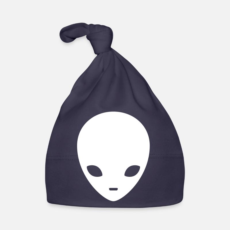 Cosmic Alien Silhouette Minimal Baby Bio-Mütze