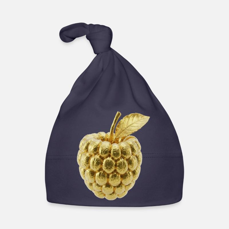 Motif de framboise dorée Bonnet bio Bébé