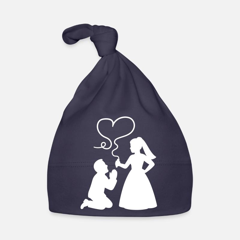Brautpaar Ehepaar Hochzeit Baby Bio-Mütze