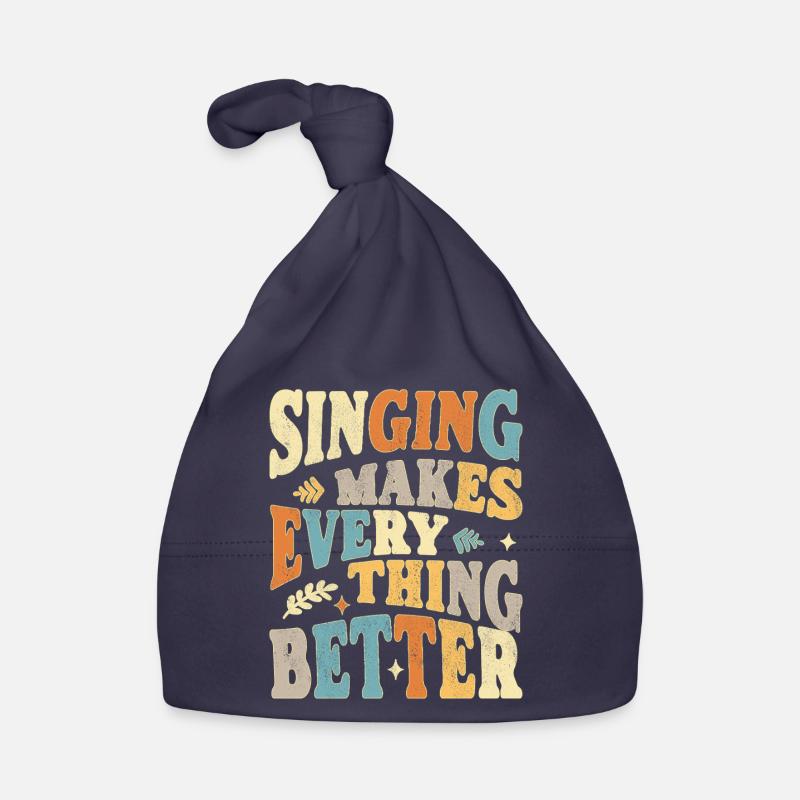 Singing makes everything better - bunt Organic Baby Cap