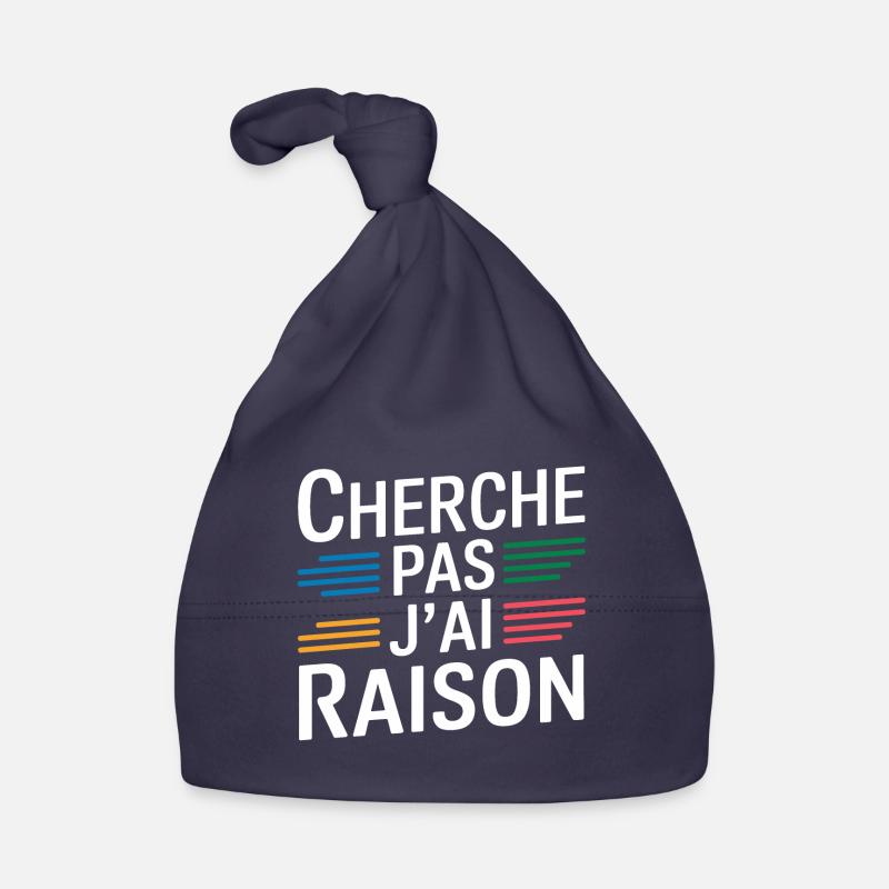 Cherche pas j'ai raison Bonnet bio Bébé