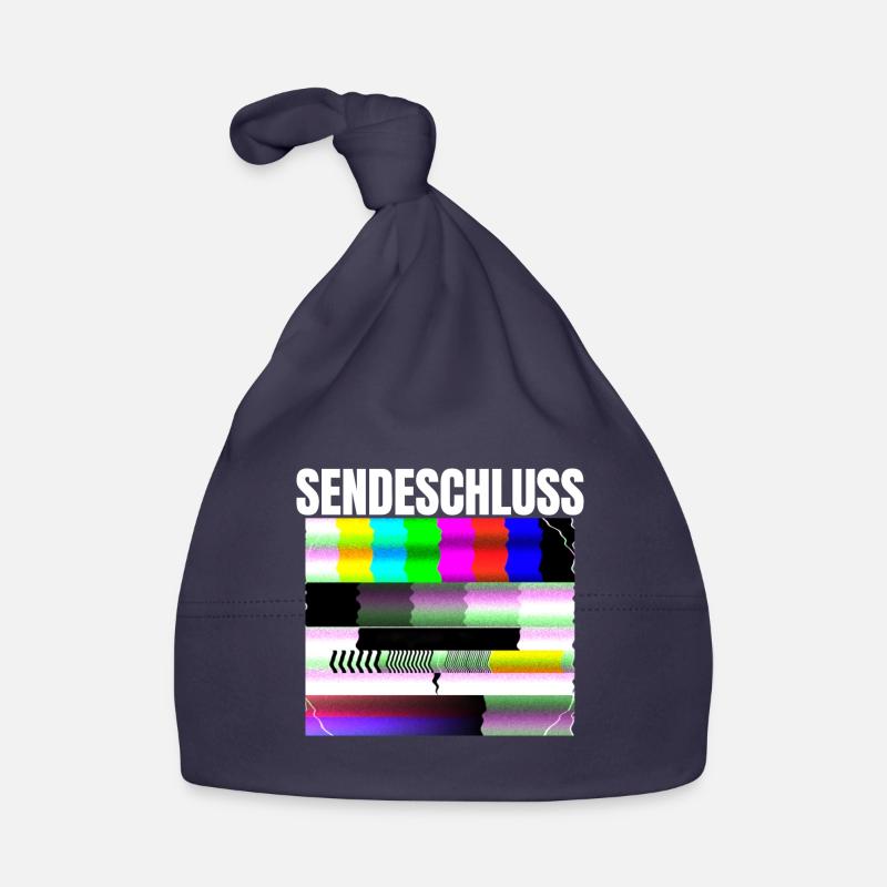 Testbild Röhrenbildschirm Testbild Sendepause 80s Baby Bio-Mütze