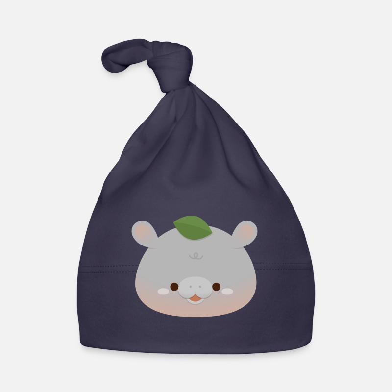 Pygmy Hippo Emotional Support Leaf Organic Baby Cap