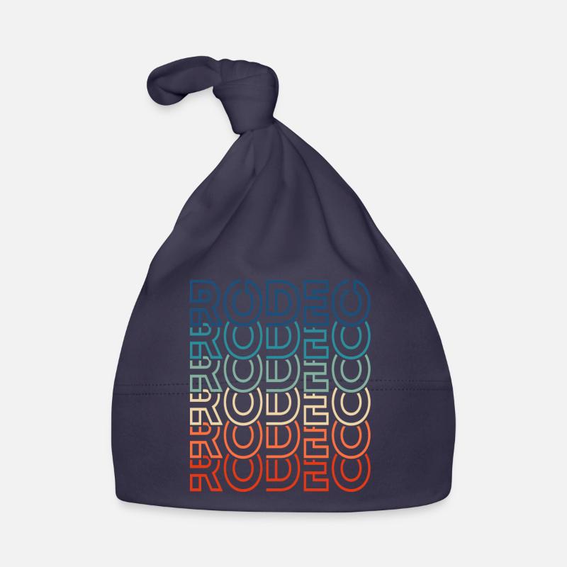 Rodeo Retro Text Cowboy Baby Bio-Mütze