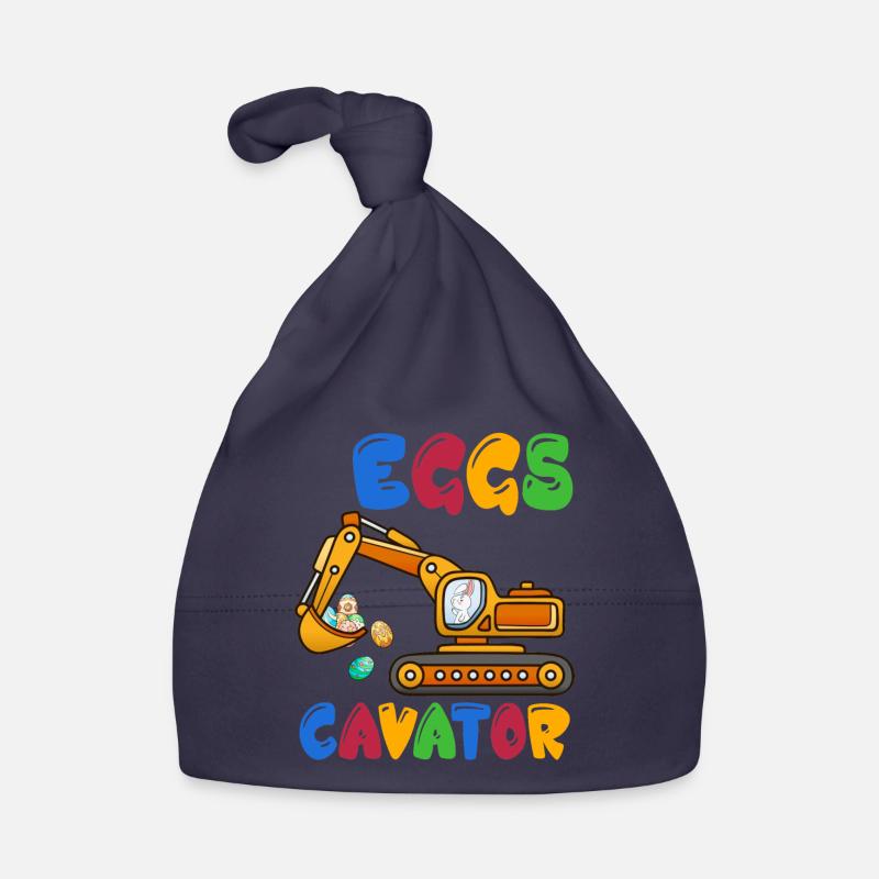 Funny EggsCavator Happy Easter Excavator Egg Kids Organic Baby Cap