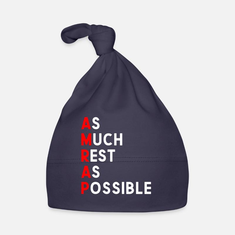 Autant de repos que possible AMRAP drôle - Bonnet bio Bébé - marine