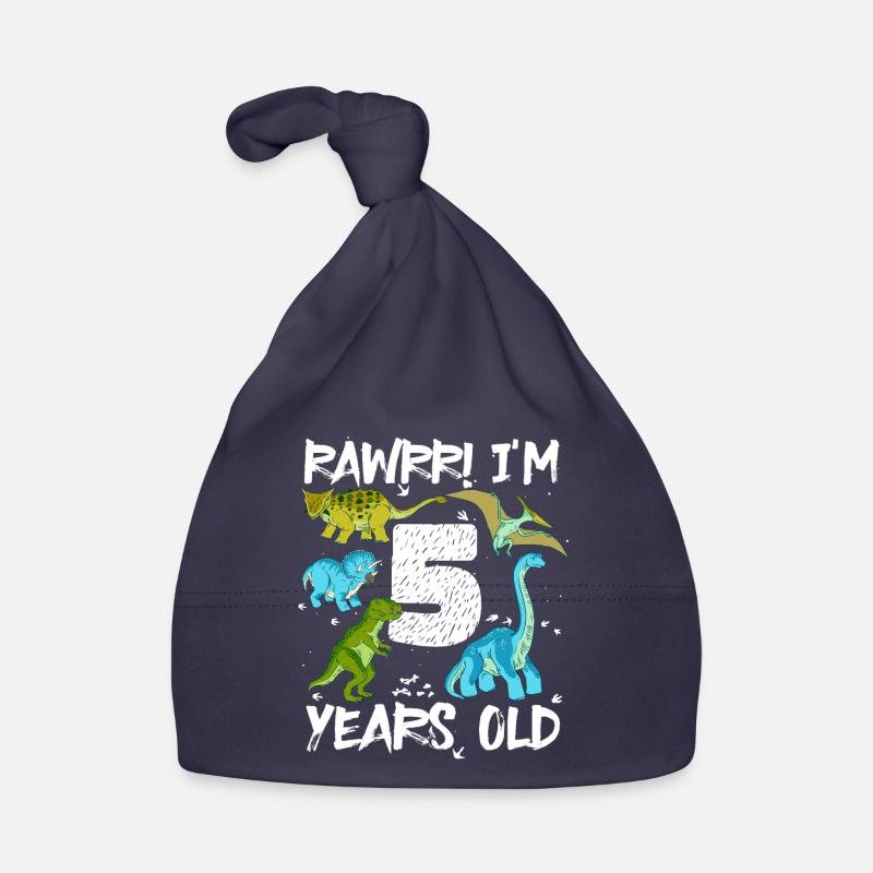 Five years 5th birthday 5 years, dinosaurs Organic Baby Cap