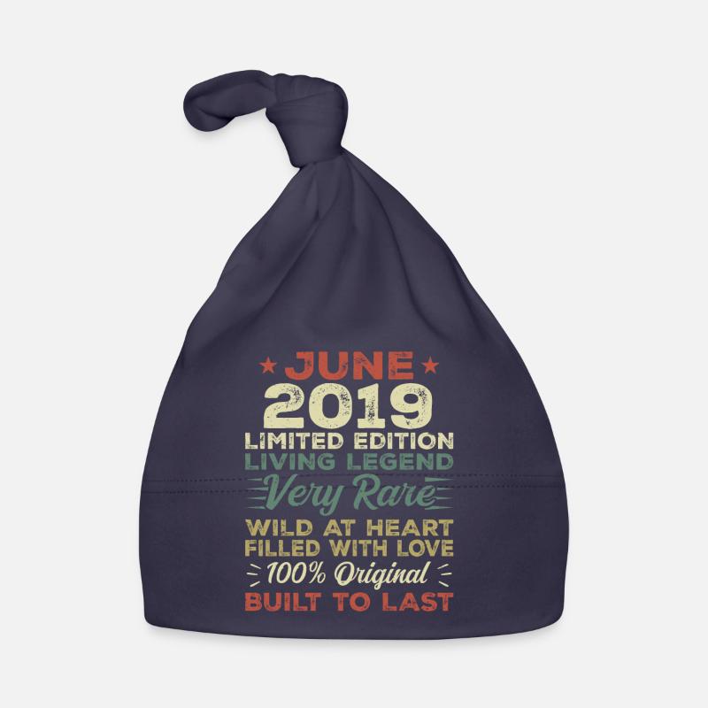 Juni 2019 Geburtstag Juni 2019 Geschenk Juni 2019 Baby Bio-Mütze