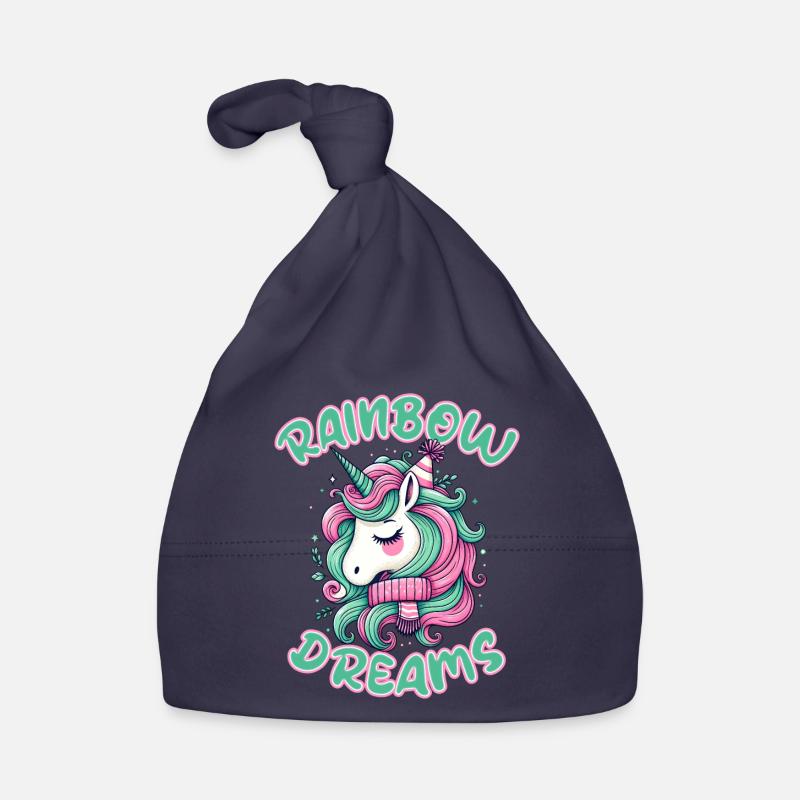 RAINBOW DREAMS, A SLEEPING UNICORN DREAMS Organic Baby Cap