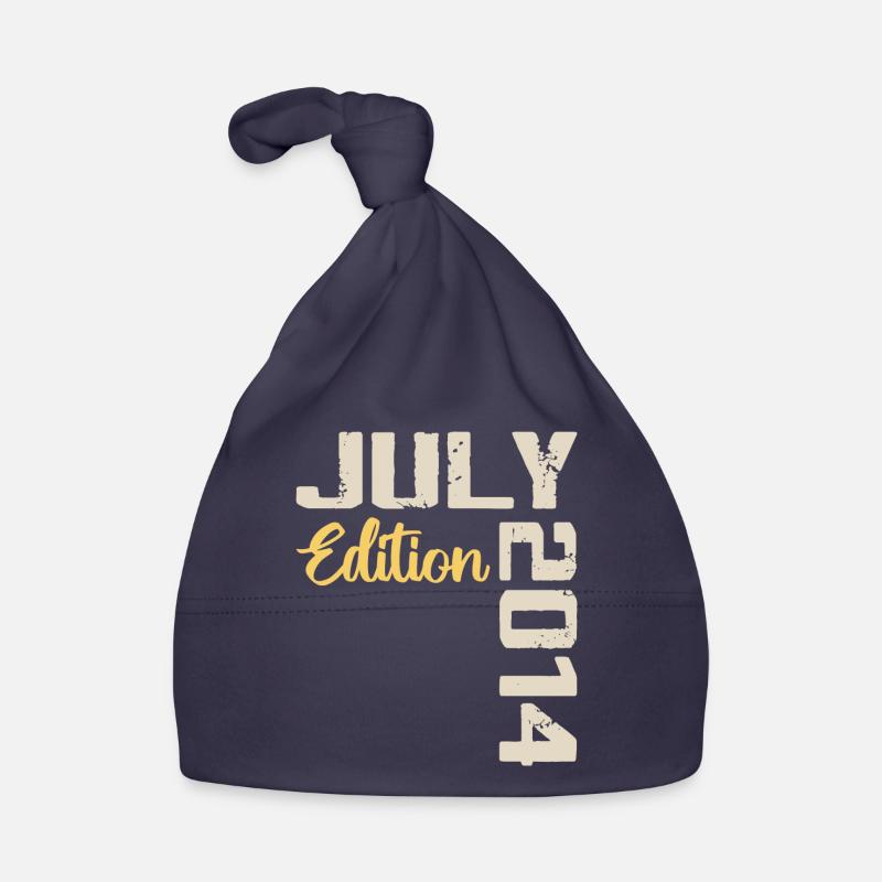 Juli 2014 Geburtstagsshirt Juli 2014 Baby Bio-Mütze