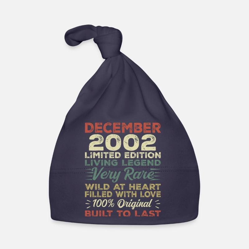 Décembre 2002 - anniversaire Décembre 2002 année Bonnet bio Bébé