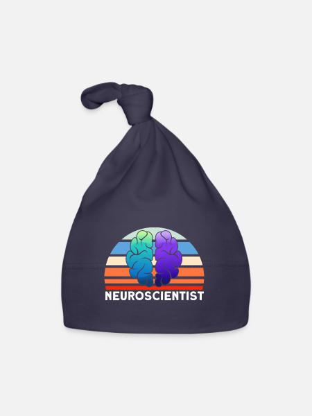 Neurobiologie Neuroscientifique Cadeau - Bonnet bio Bébé - marine - Devant
