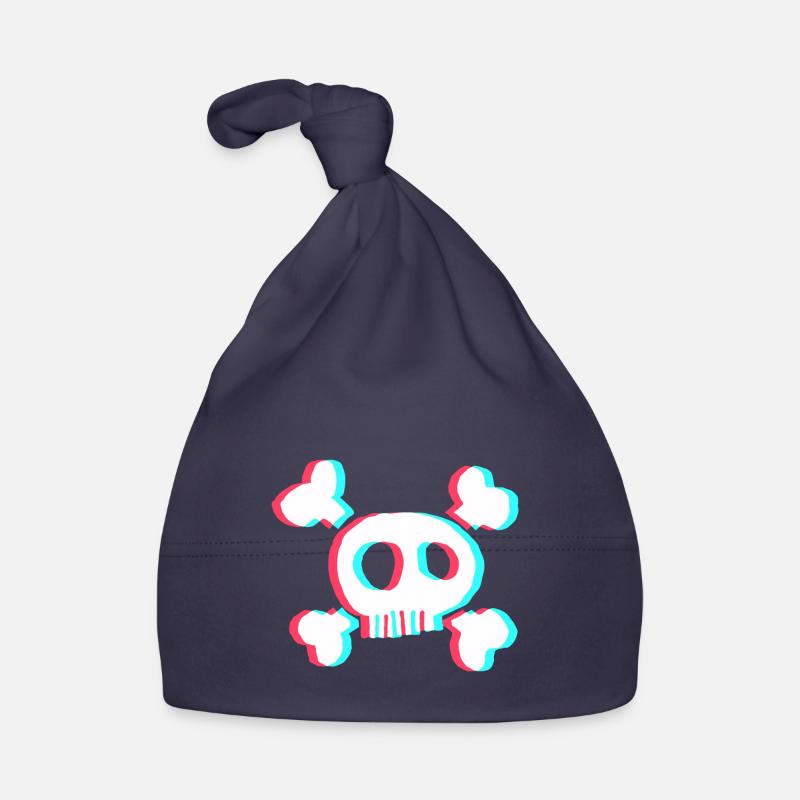 Skull - Organic Baby Cap - navy