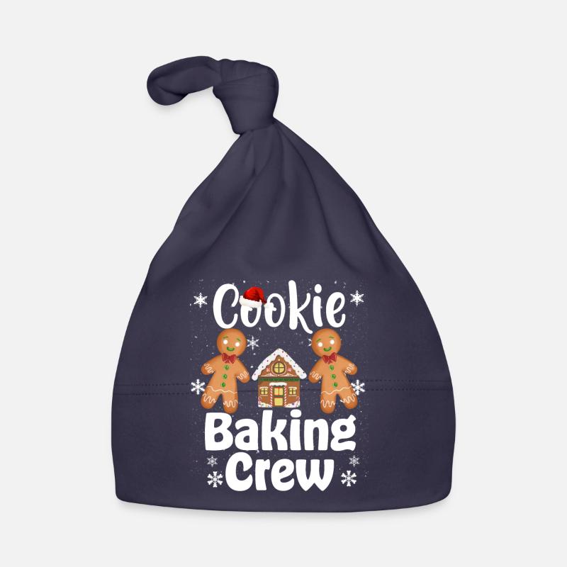 Équipe de cuisson de biscuits de Noël - Bonnet bio Bébé - marine