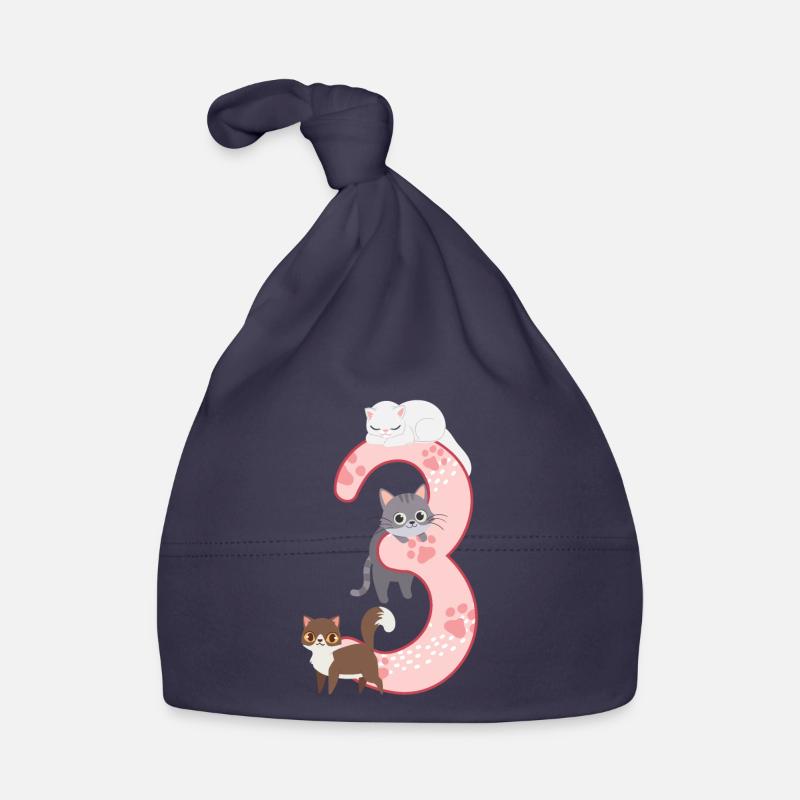 3. Geburtstag Mädchen Katze Baby Bio-Mütze
