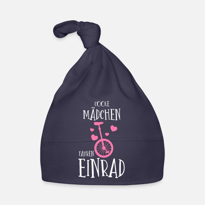 Coole Mädchen fahren EInrad Baby Bio-Mütze