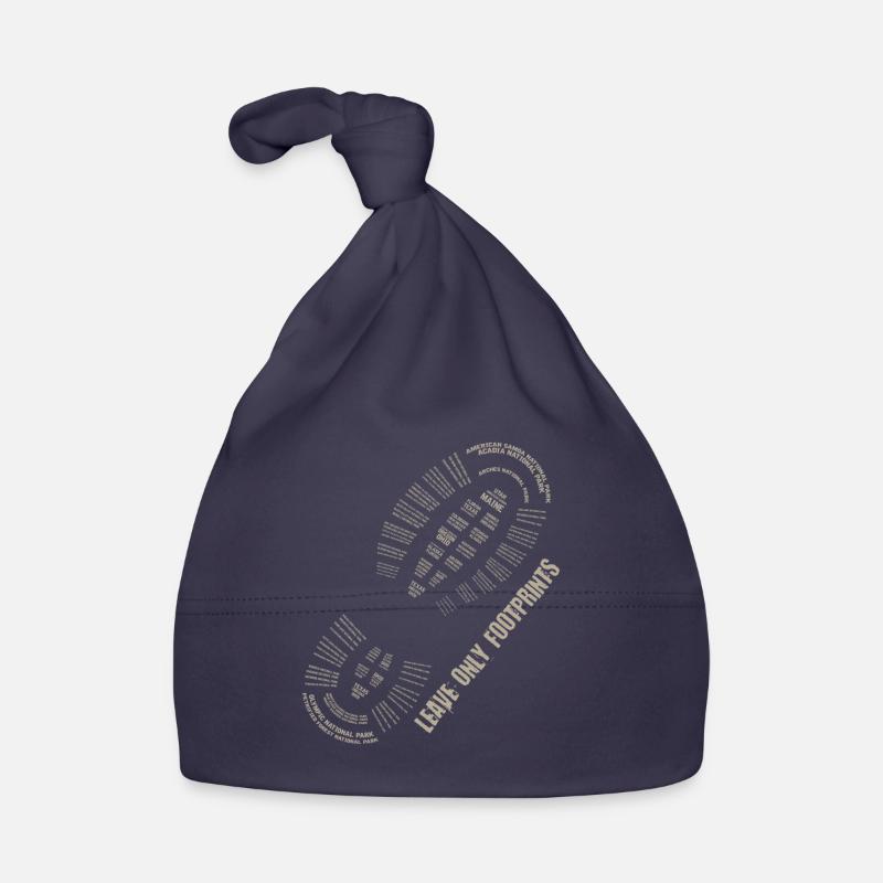 Leave only footprints, nature lovers Organic Baby Cap