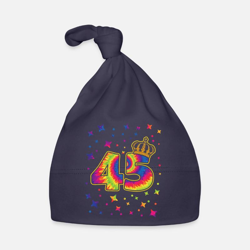 Tie-dye 45. Geburtstagsfeier 45 Jahre Alter Baby Bio-Mütze