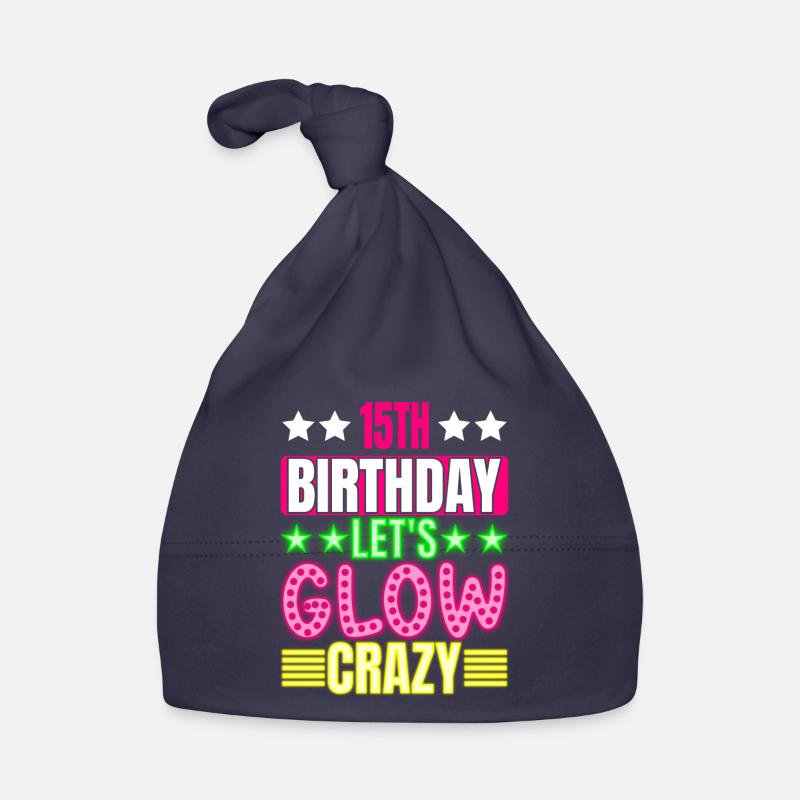15. Geburtstag Let's Glow Crazy Buntes Baby Bio-Mütze