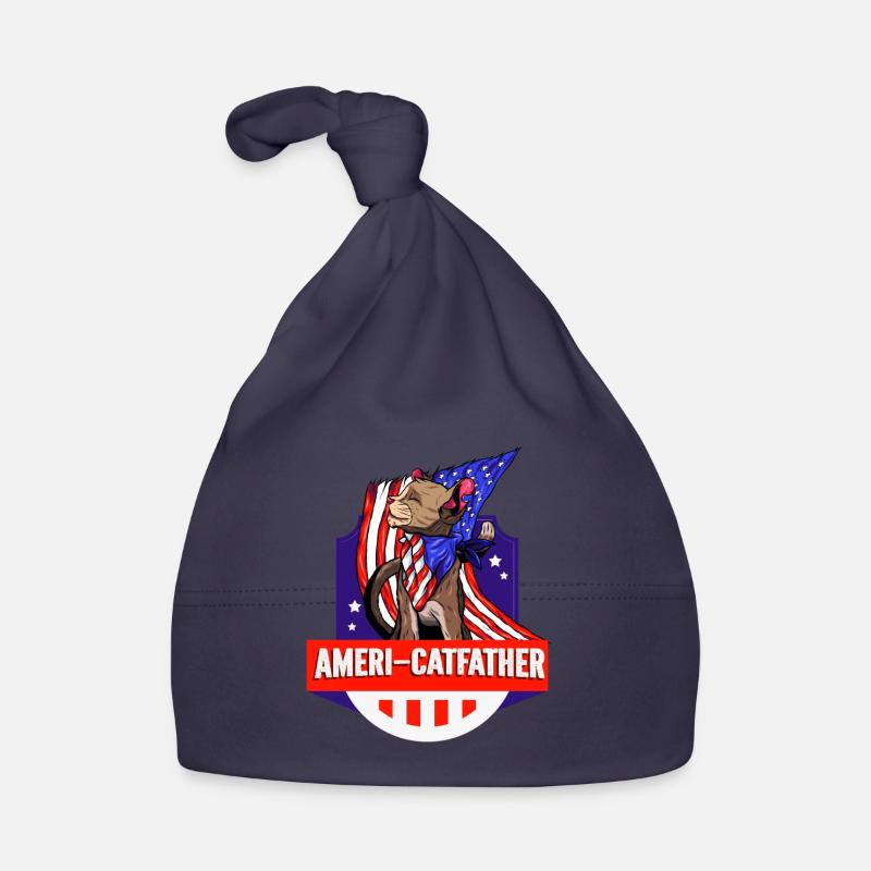 Ameri-catfather July 4 Independence Day Organic Baby Cap