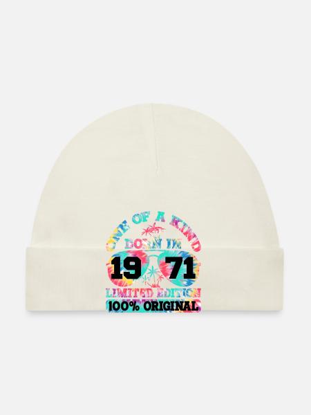 Unique Born 1971 Édition Limitée Été - Bonnet bio Bébé - marine - Devant