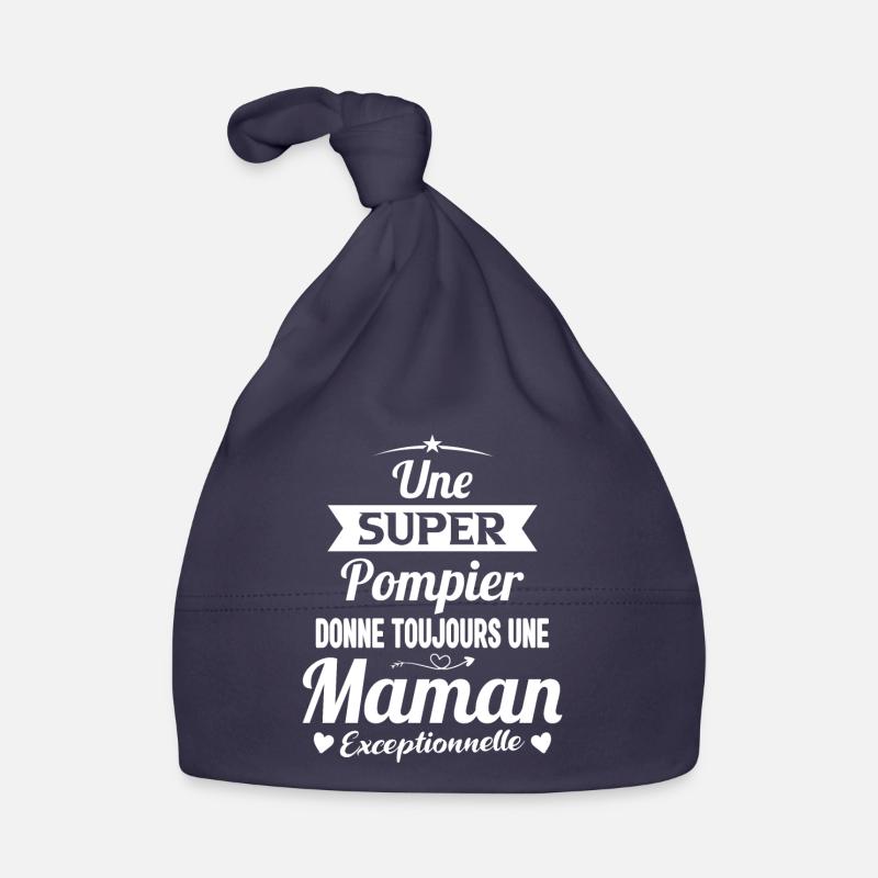 Super pompier maman sapeur pompier future mère Bonnet bio Bébé