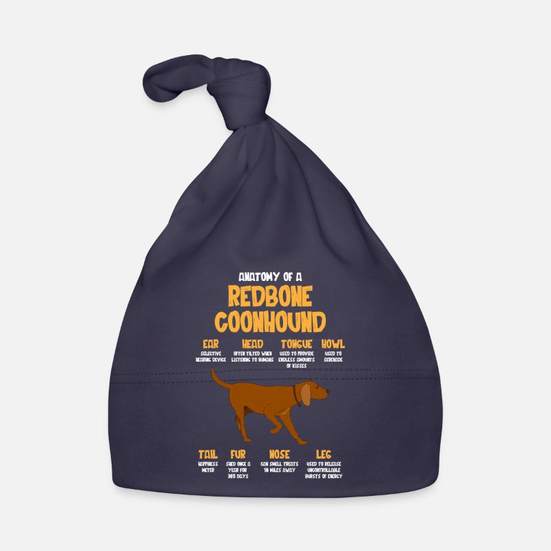 Anatomie d’un Redbone Coonhound Bonnet bio Bébé