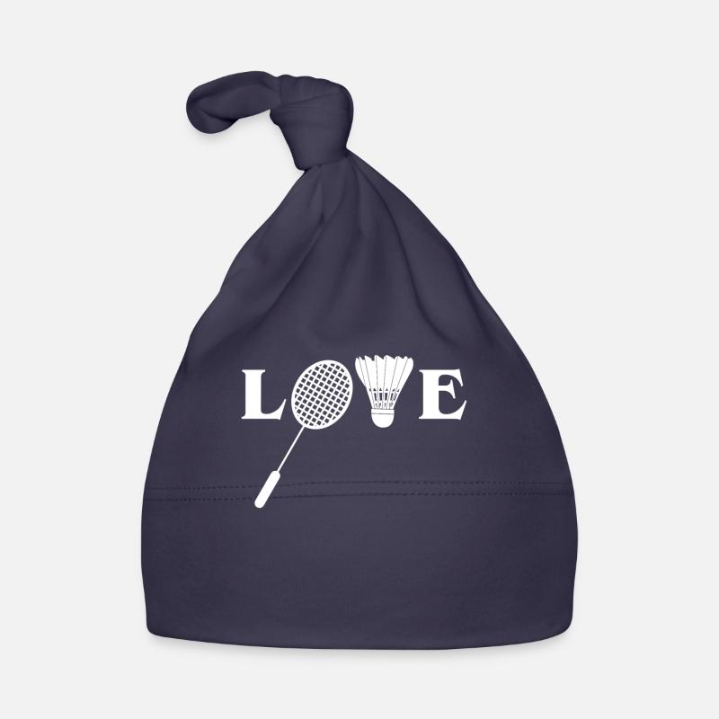 Badminton, Joueurs de badminton - Bonnet bio Bébé - marine