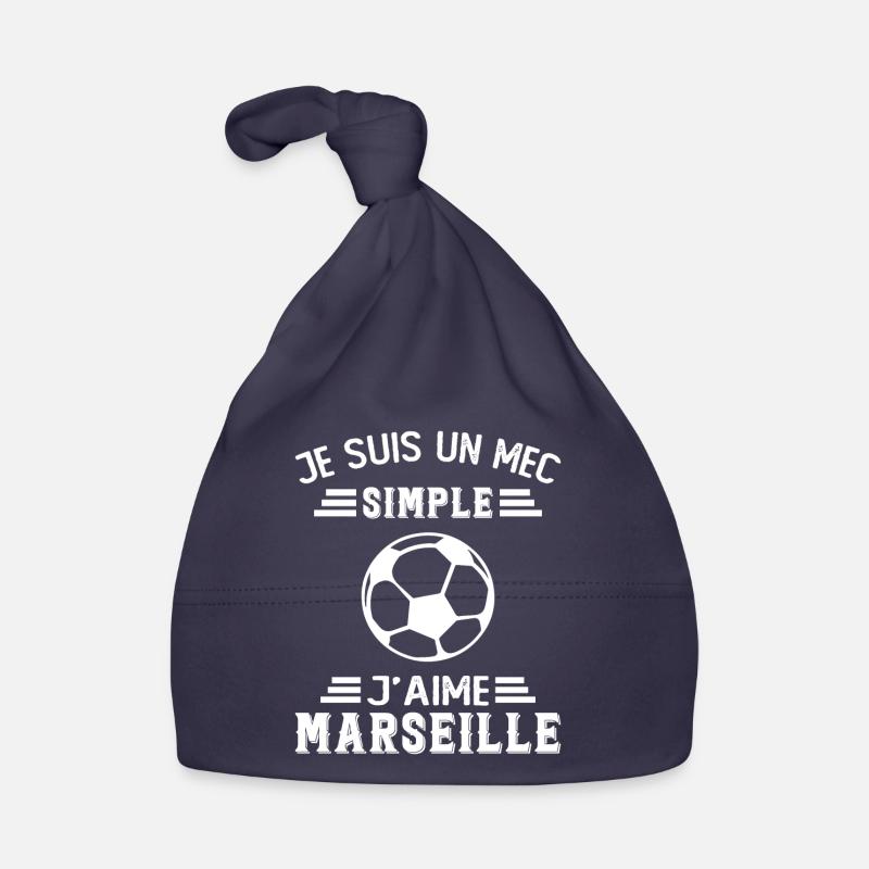 je suis un mec simple j'aime Marseille Bonnet bio Bébé