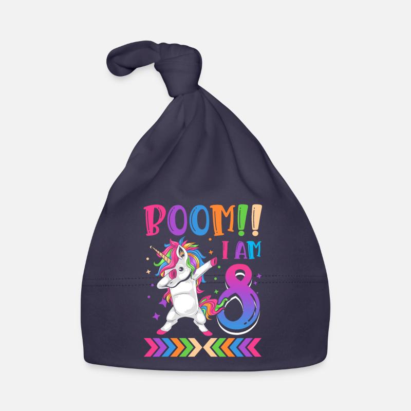 Boom!! Ich Bin 8, Buntes Lustiges Einhorn 8. Bonnet bio Bébé