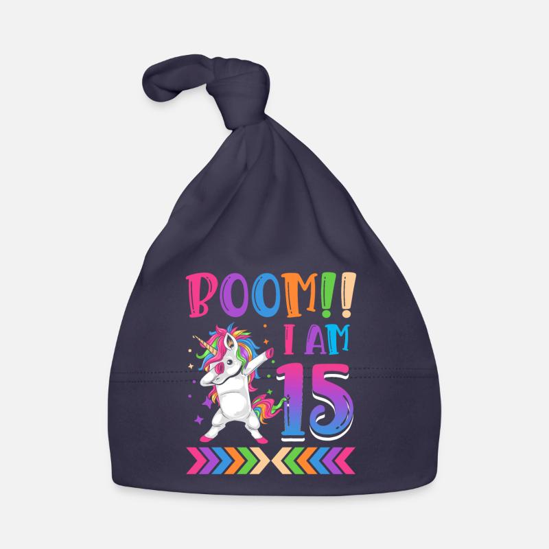 Boom!! Ich Bin 15, Buntes Lustiges Einhorn 15. Bonnet bio Bébé