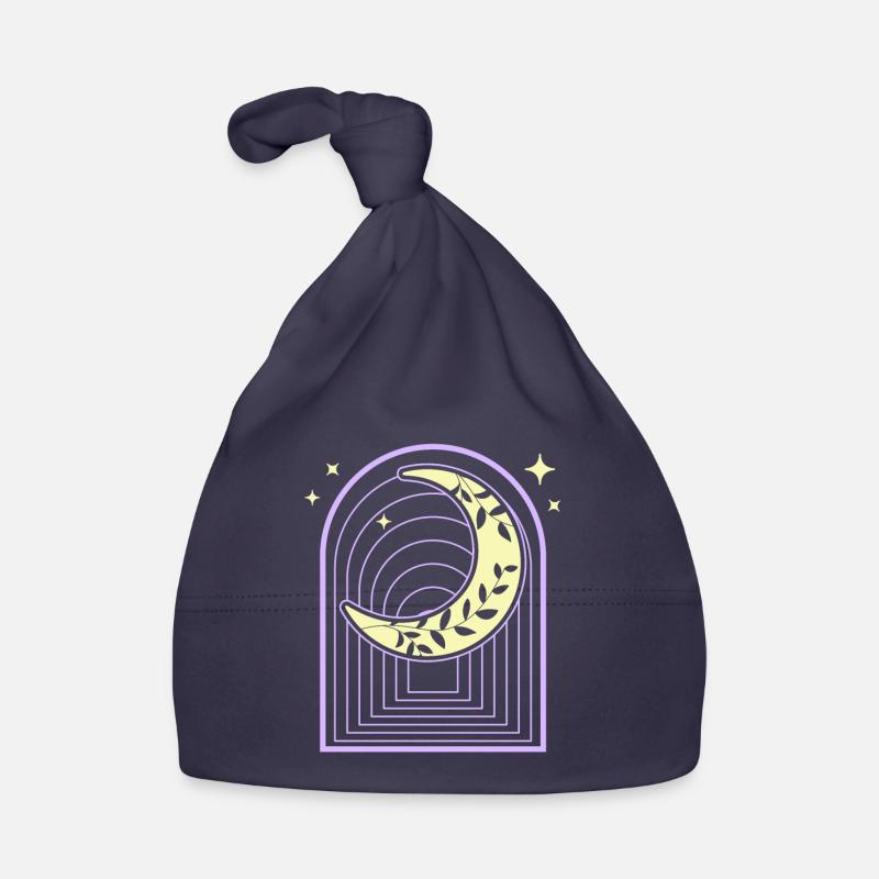 Crescent Pastel Goth Moon Witchy Organic Baby Cap