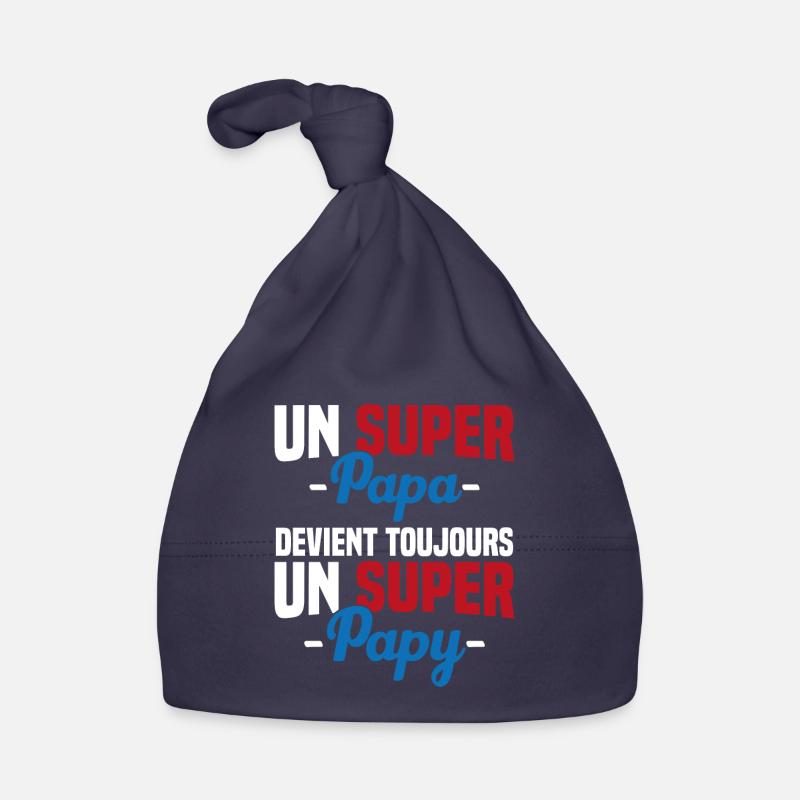 Super papa devient toujours un super papy Cadeau Bonnet bio Bébé
